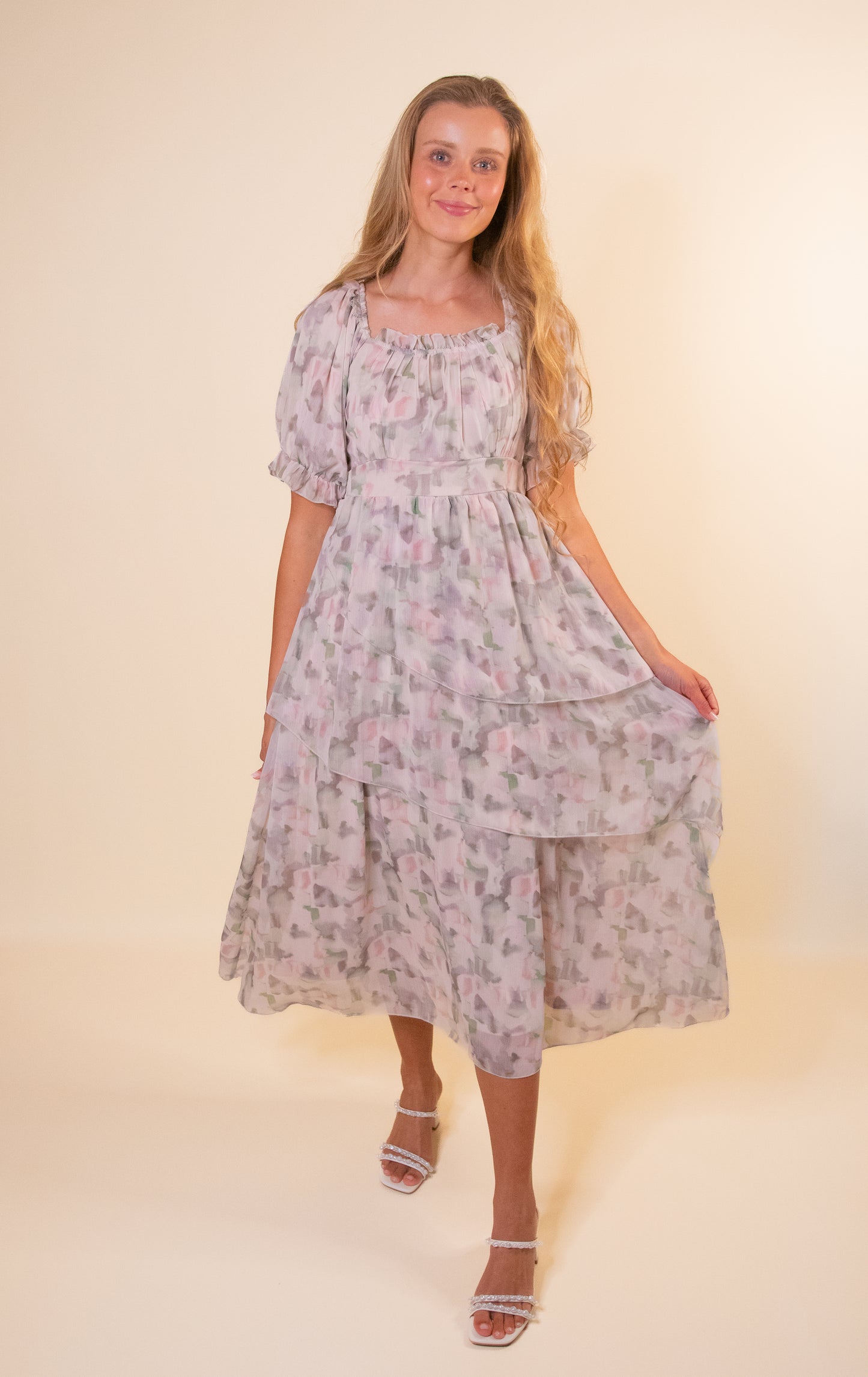 The Jana Ruffle Chiffon Dress