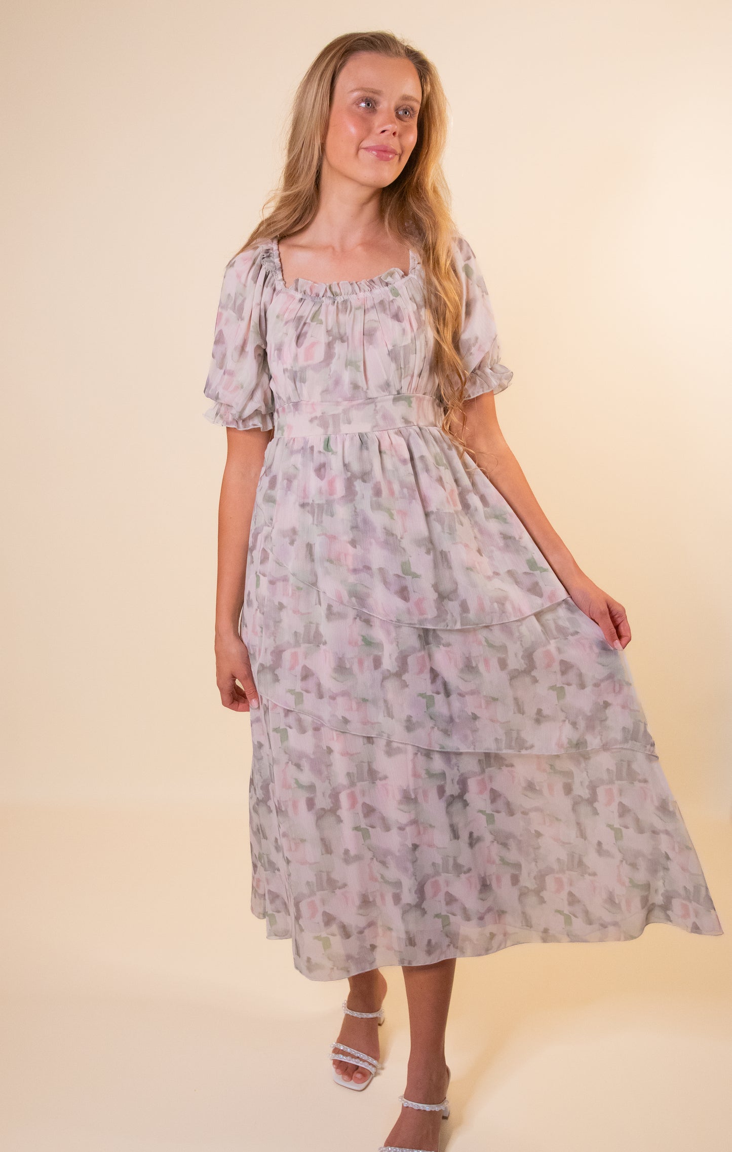 The Jana Ruffle Chiffon Dress