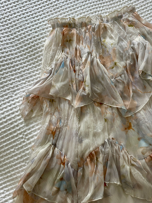 The Noa Layered Chiffon Midi Skirt