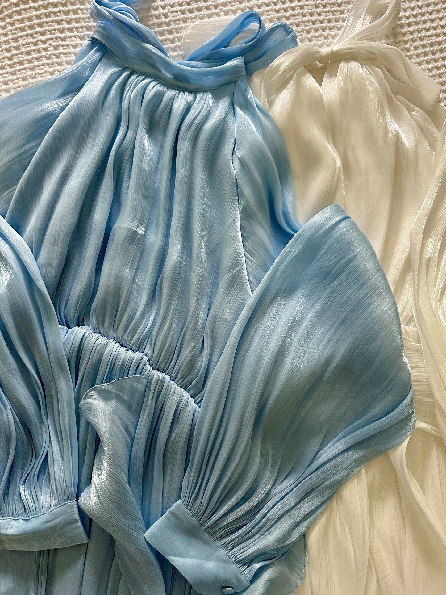 The Eleanor Shimmer Dress in Cinderella Blue