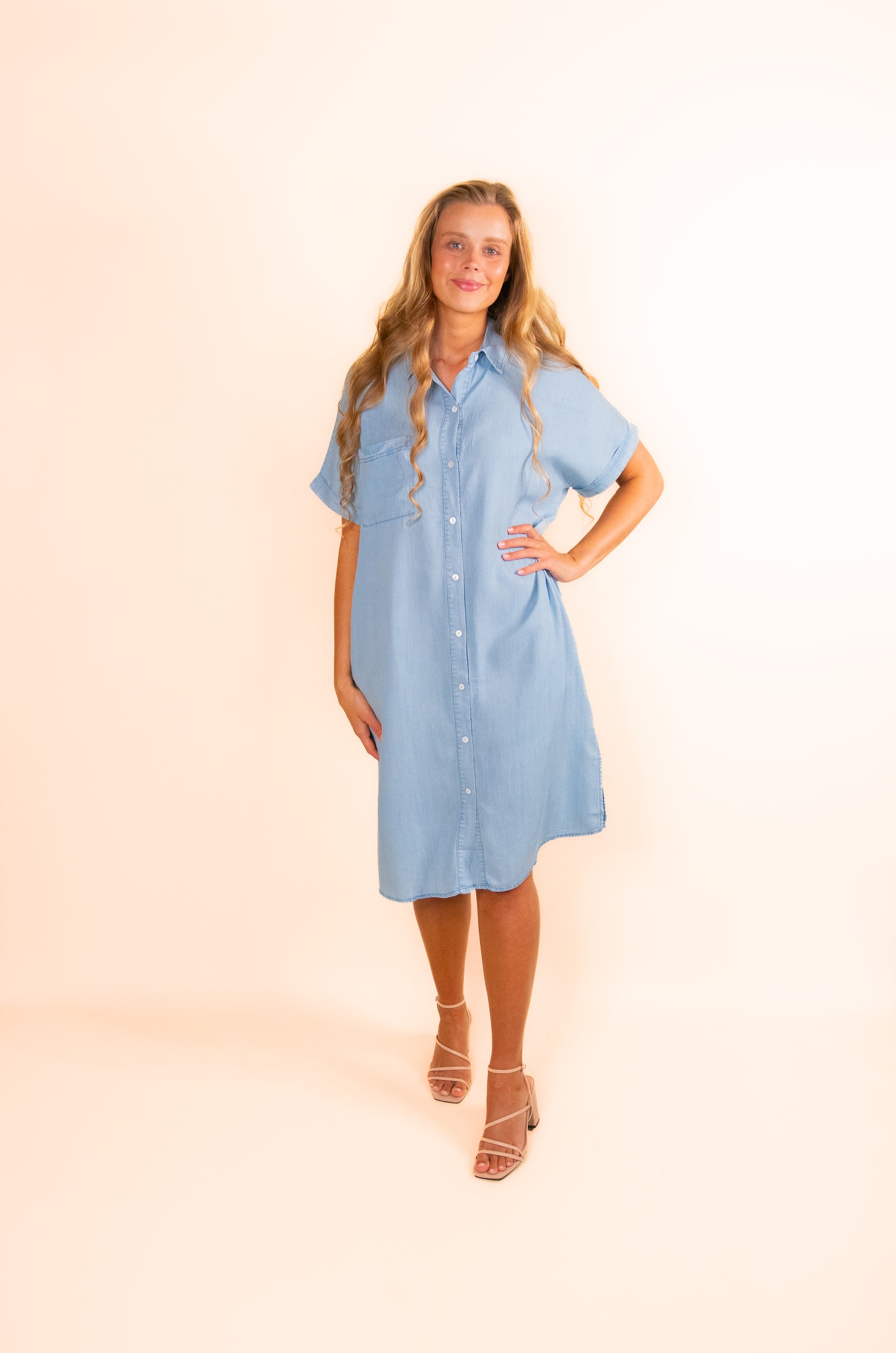 The Scottie Denim Shirt Dress