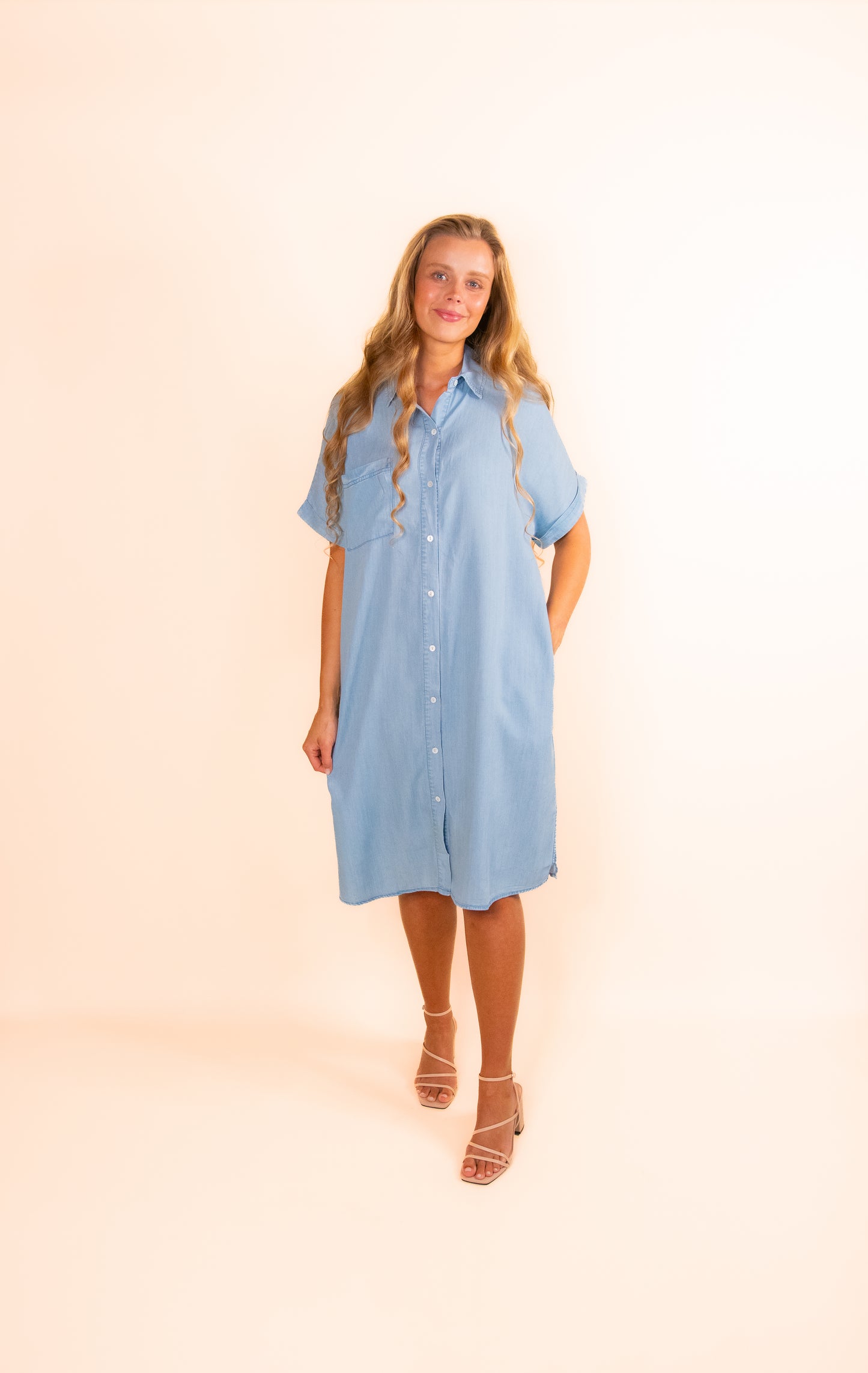 The Scottie Denim Shirt Dress