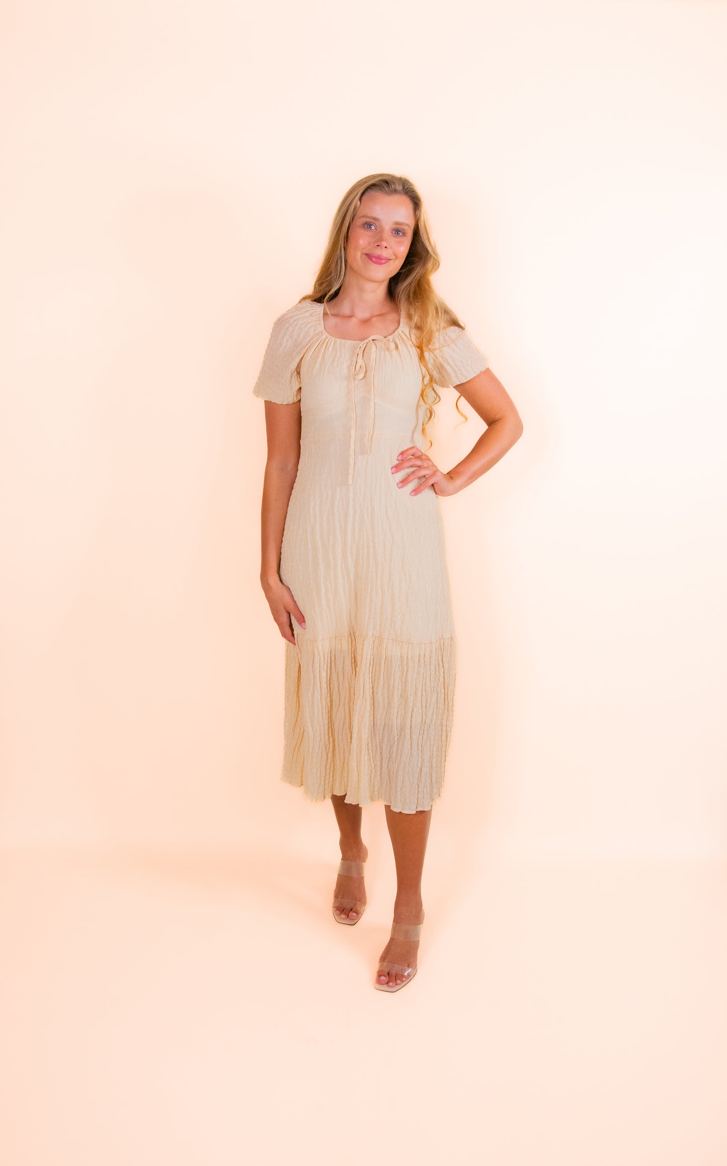 The London Dress in Warm Buttercream