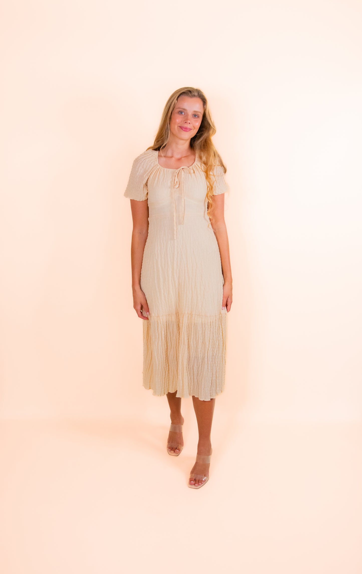 The London Dress in Warm Buttercream