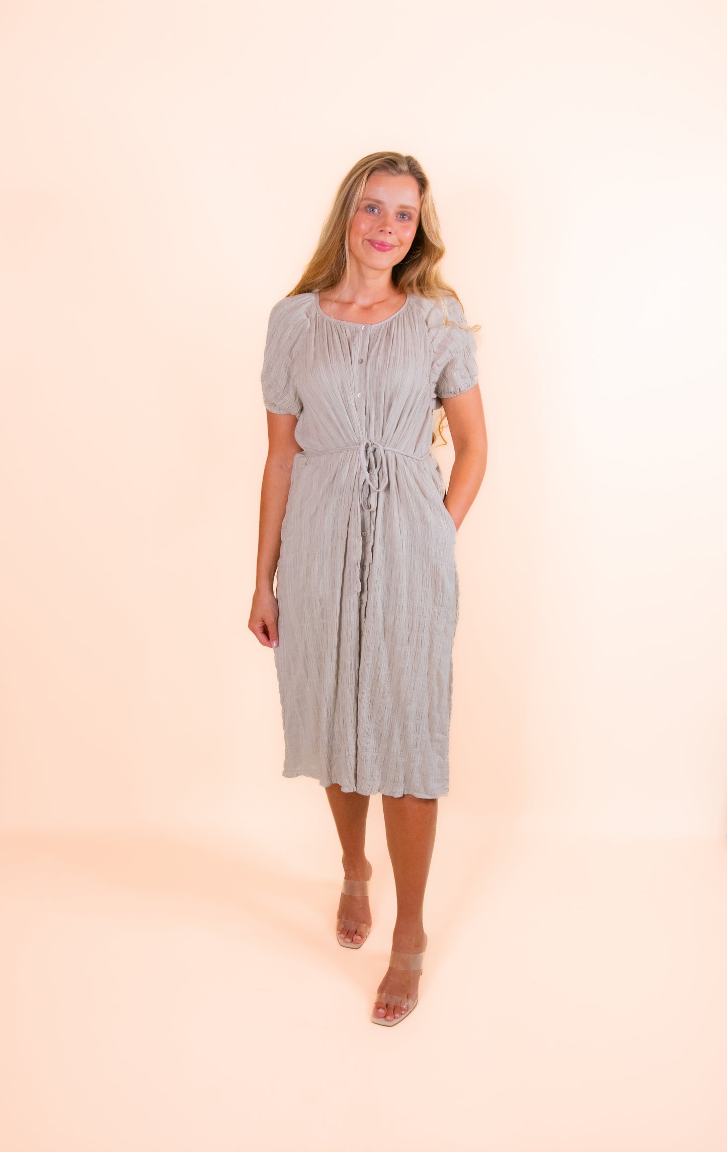 RESTOCKED - The Emmerson Gauze Belt Dress