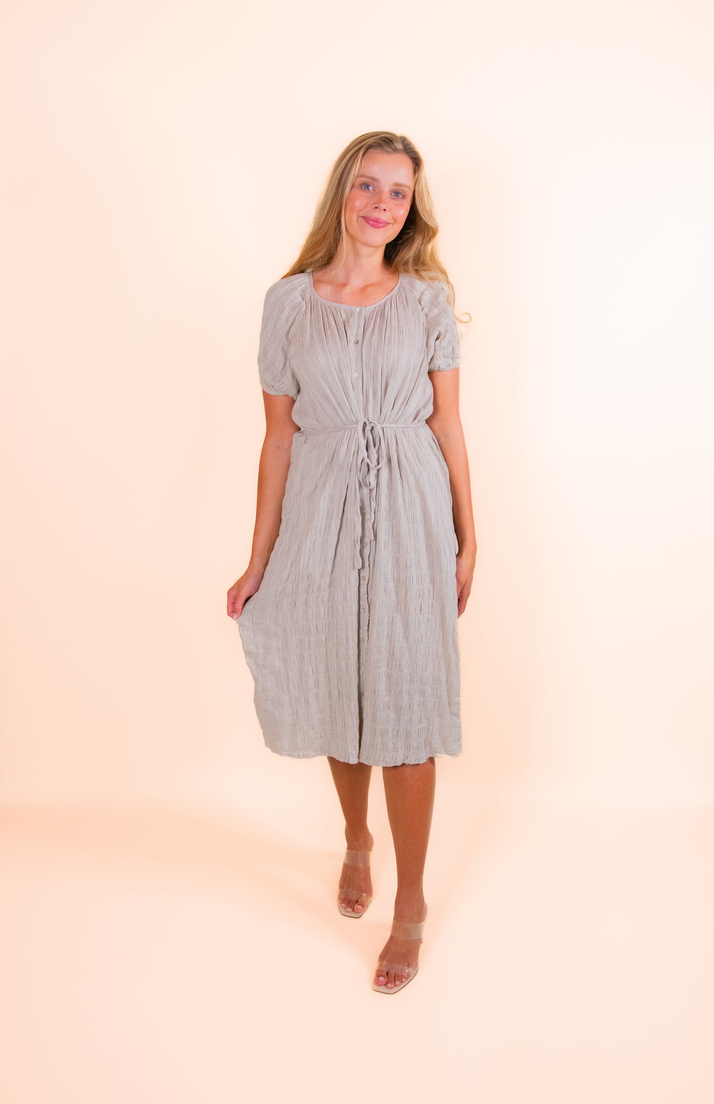 RESTOCKED - The Emmerson Gauze Belt Dress