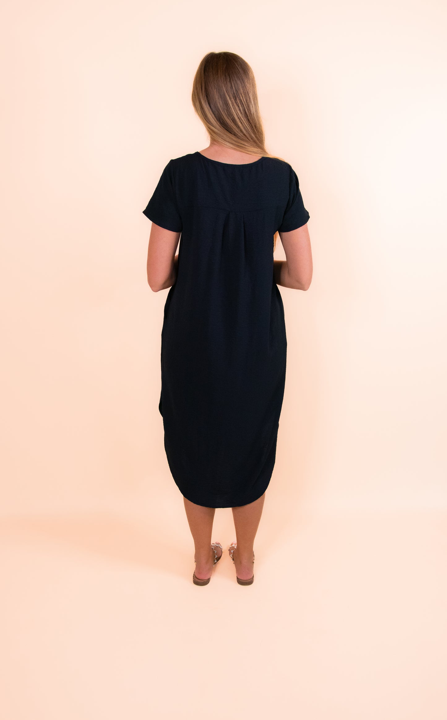 The Jenna T-Shirt Dress in Black