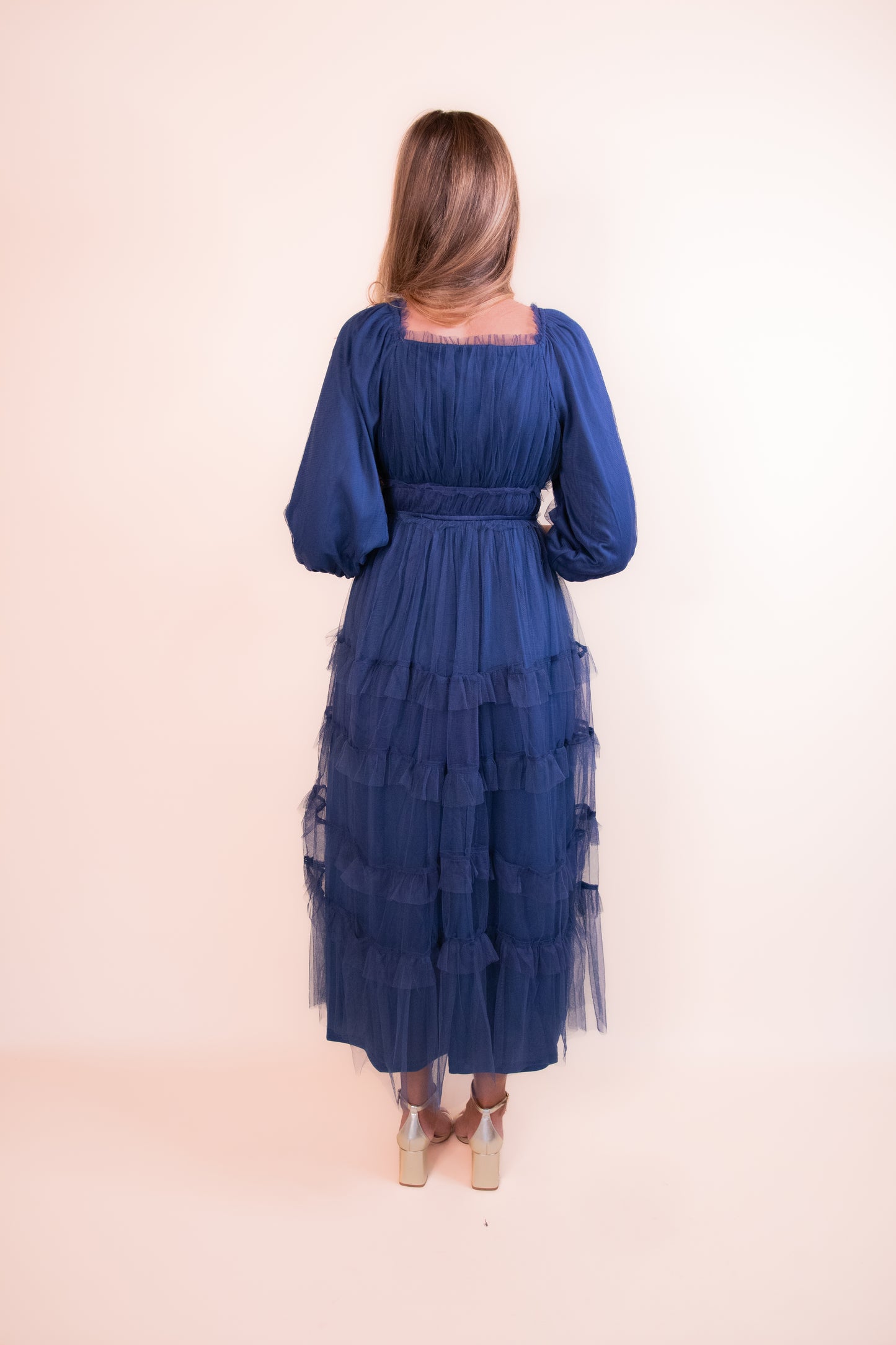 The Amelia Tulle Dress in Navy