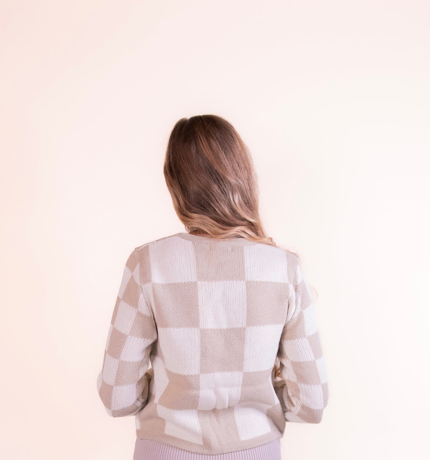 The Lainey Checkered Bow Cardigan