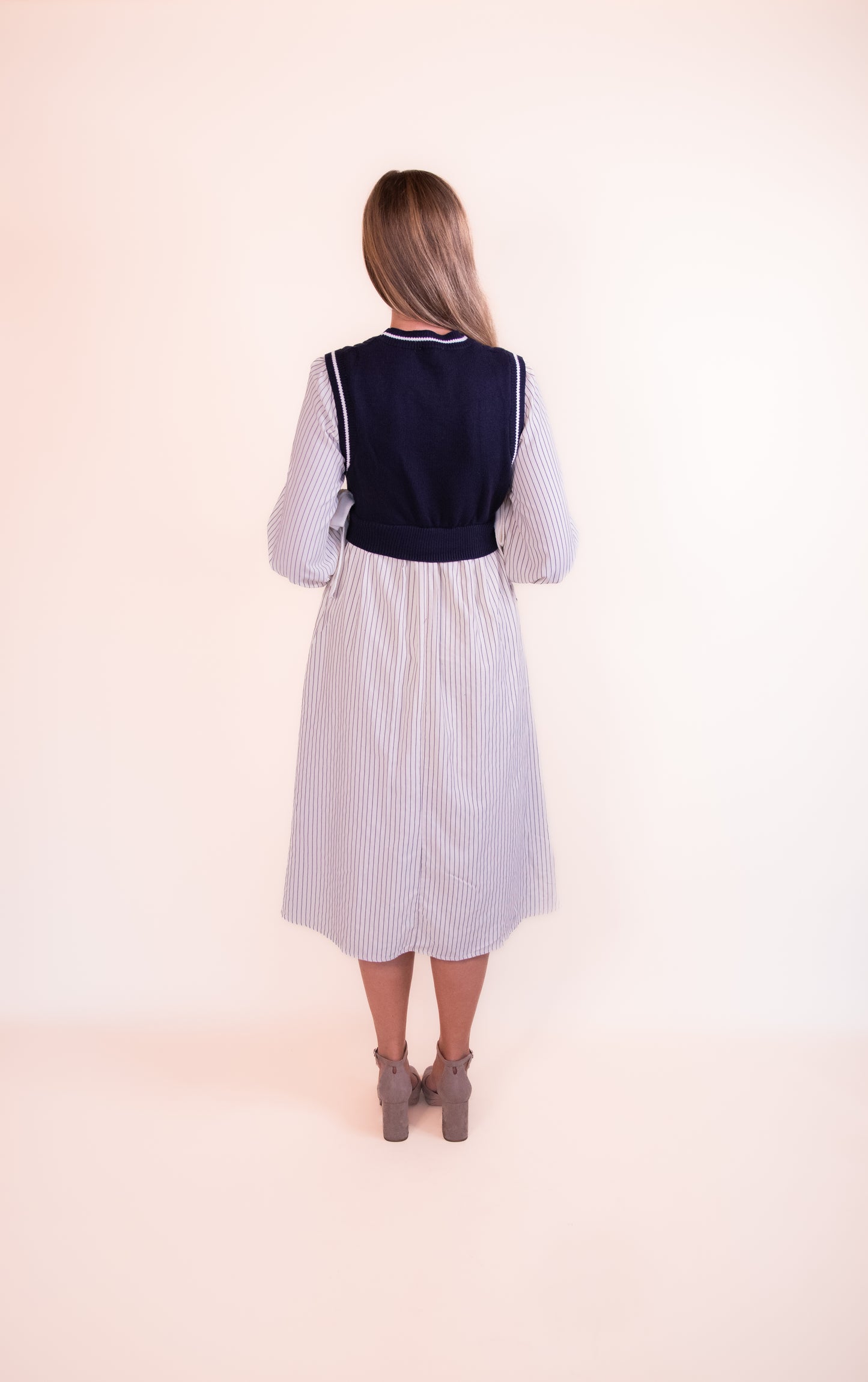 The Mia Dress in Deep Navy