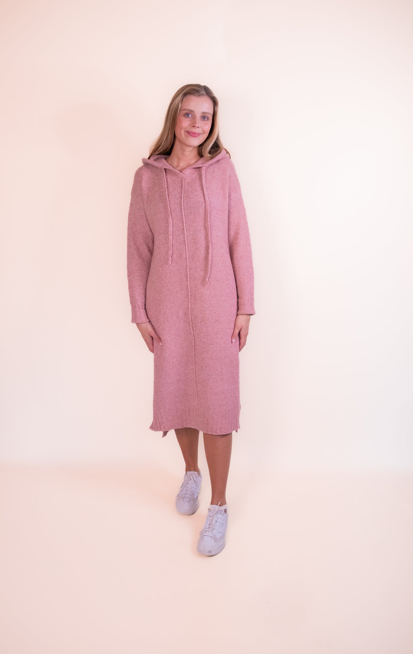 The Emma Hoodie Dress in Rose