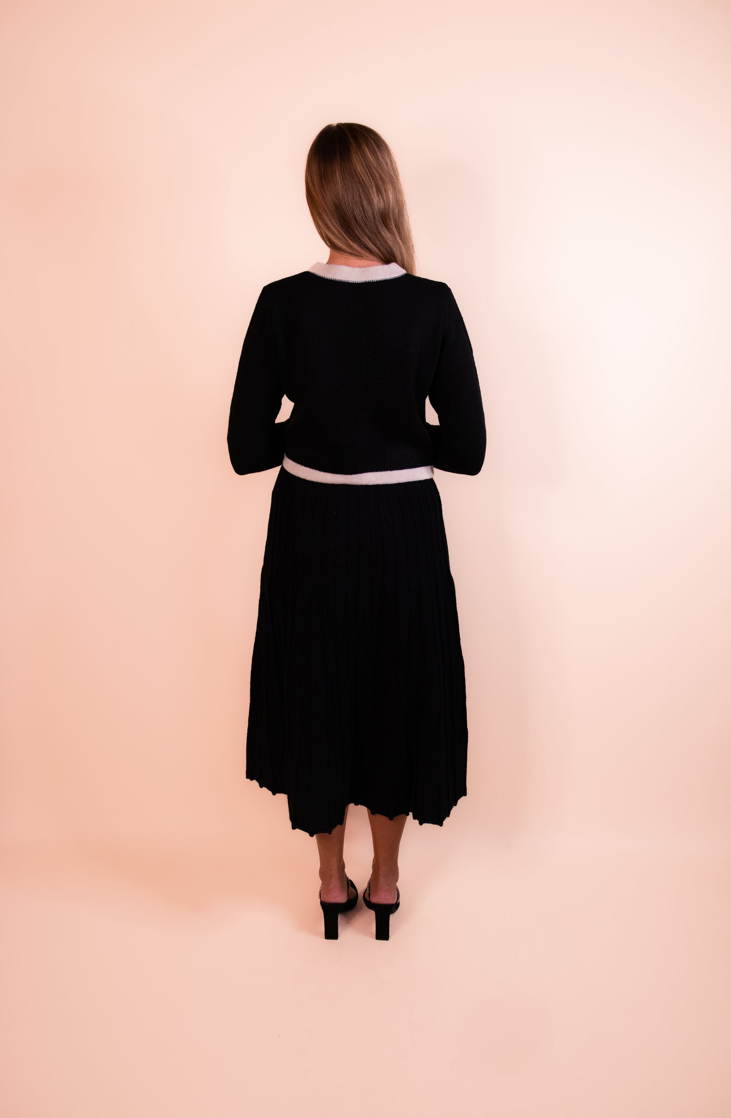 The Karly Sweater Knit Skirt in Black