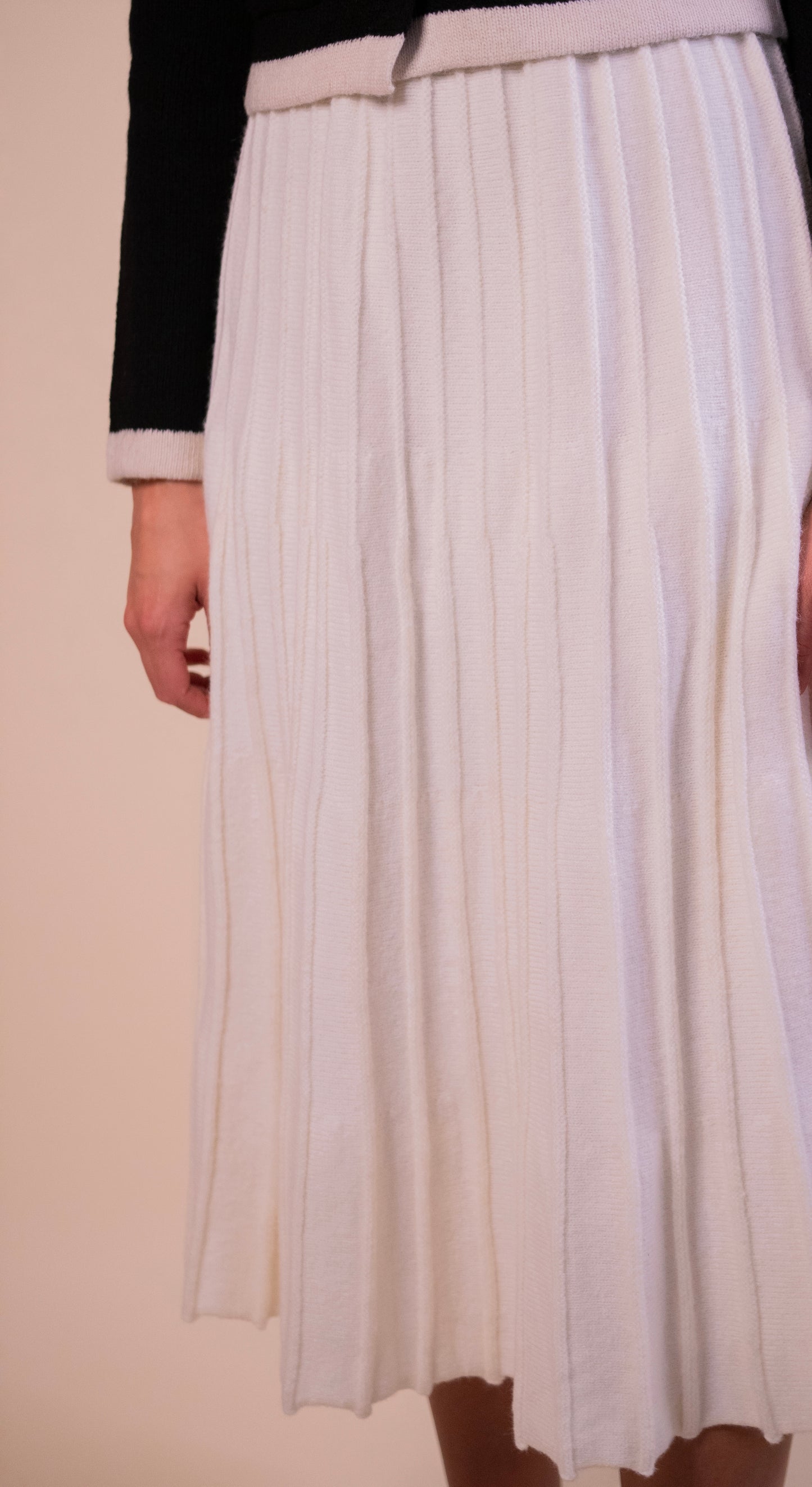 RESTOCKED - The Karly Sweater Knit Skirt in Ivory