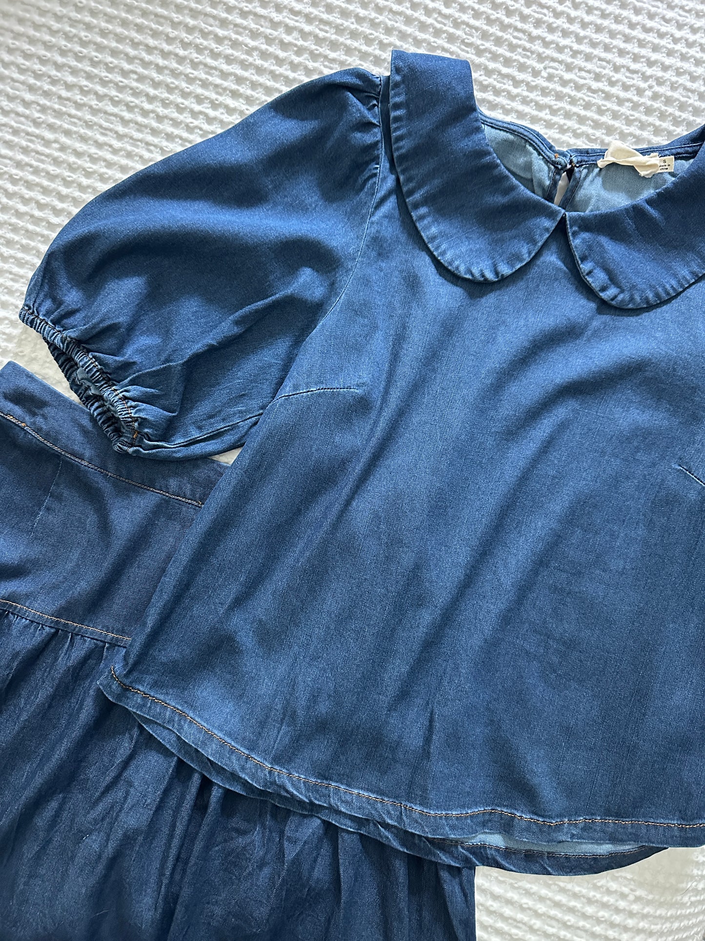 The Birdie Denim Skirt Set