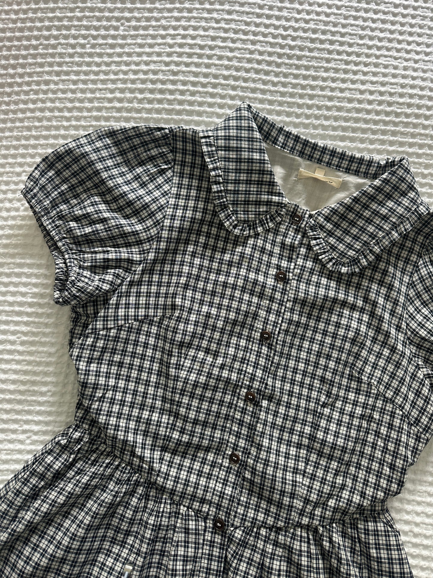 The Collette Shirt Dress in Navy Plaid - 100% Cotton