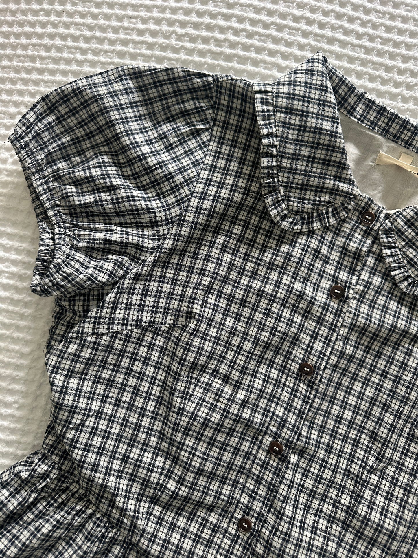 The Collette Shirt Dress in Navy Plaid - 100% Cotton