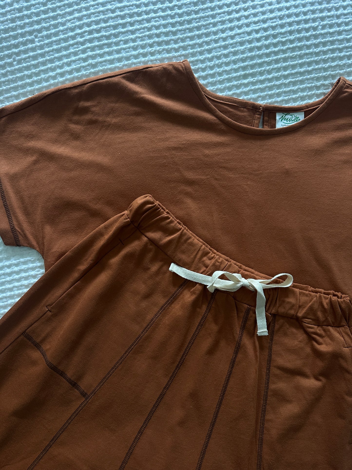 The Marley Lounge Set in Rust - 100% Cotton