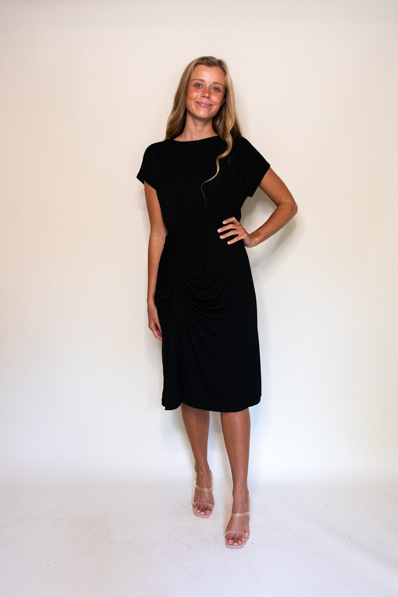 RESTOCKED - The Rae T-Shirt Dress in Black