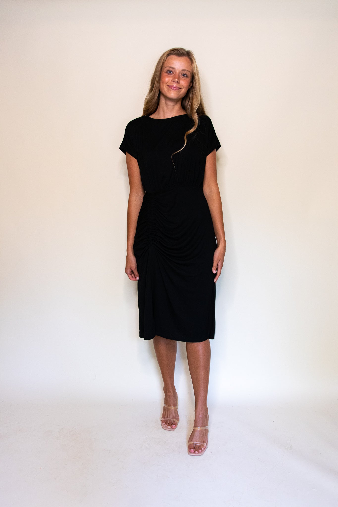 RESTOCKED - The Rae T-Shirt Dress in Black