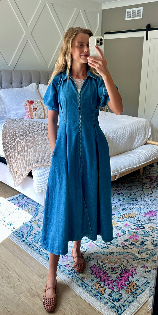 The Estelle Denim Shirt Dress