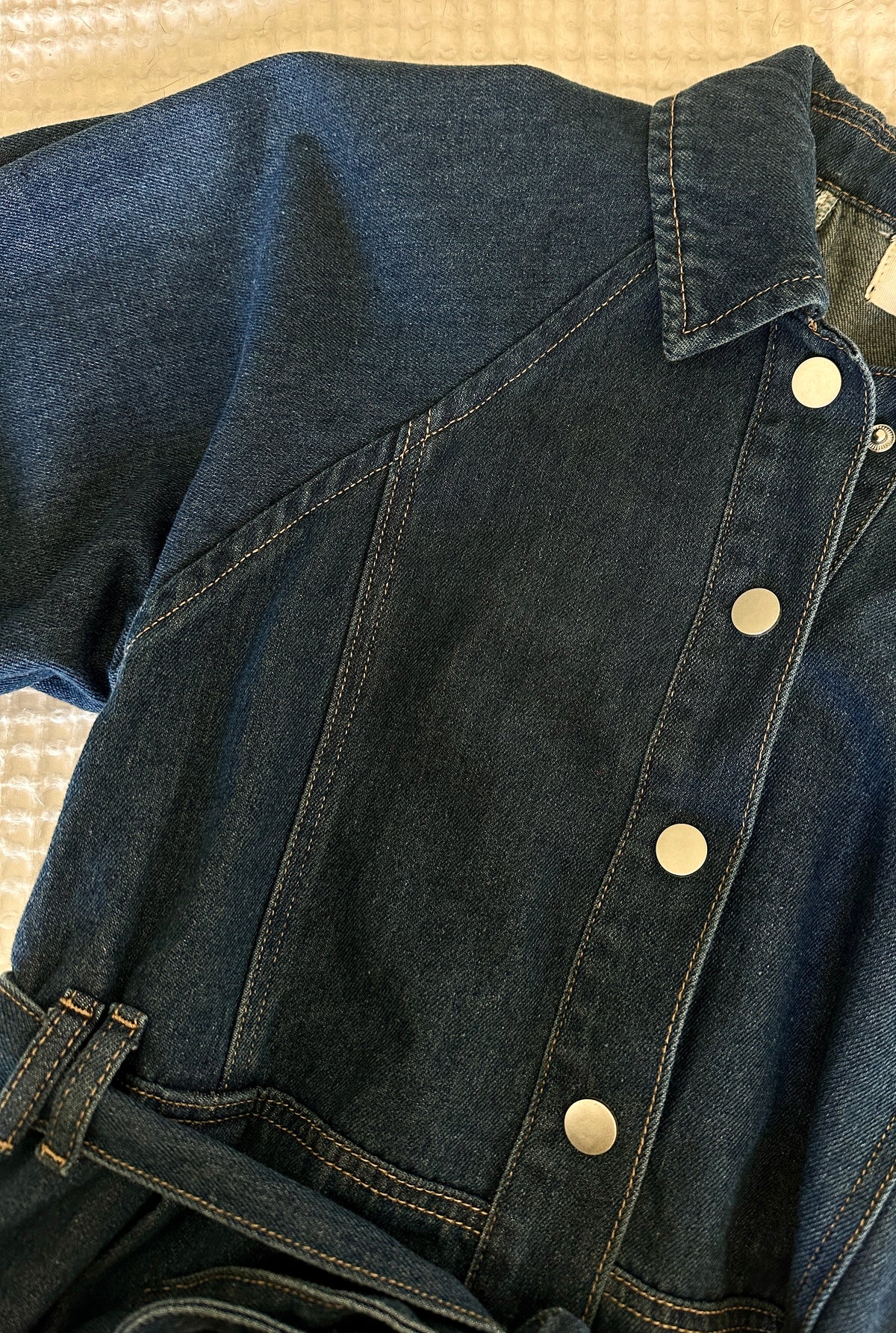 The Stella Snap Denim Shirt Dress