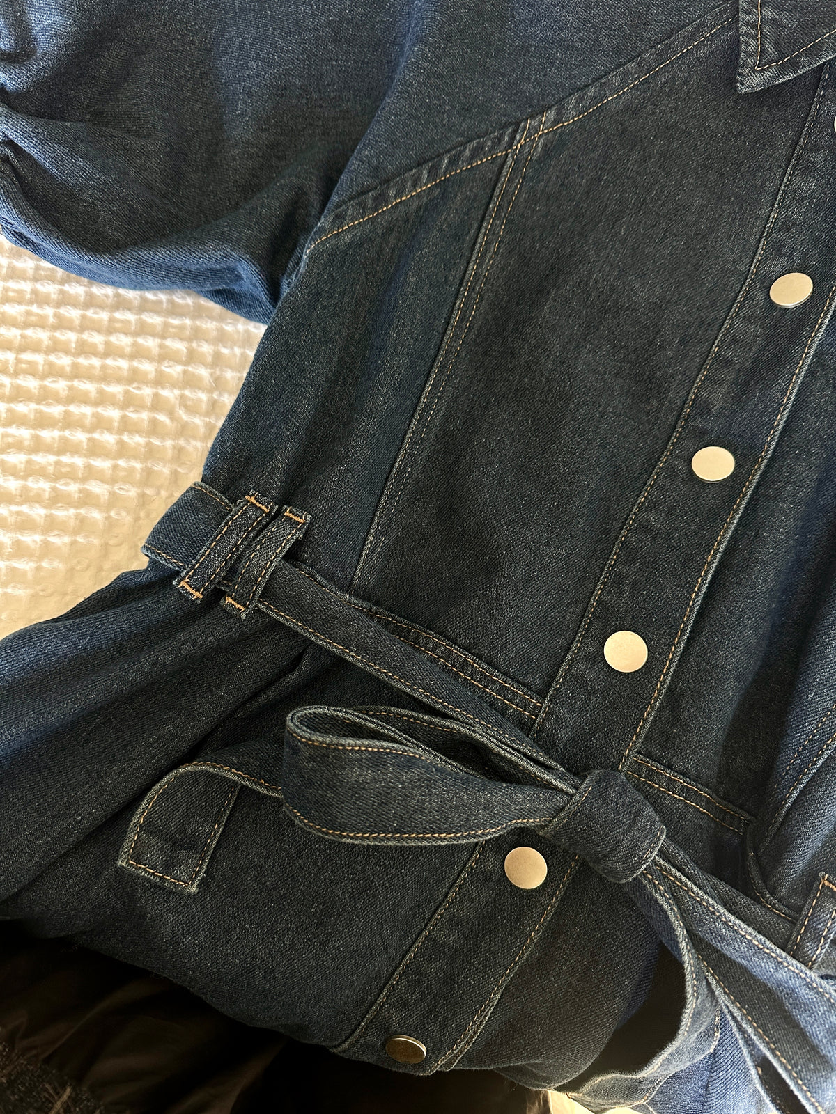 The Stella Snap Denim Shirt Dress