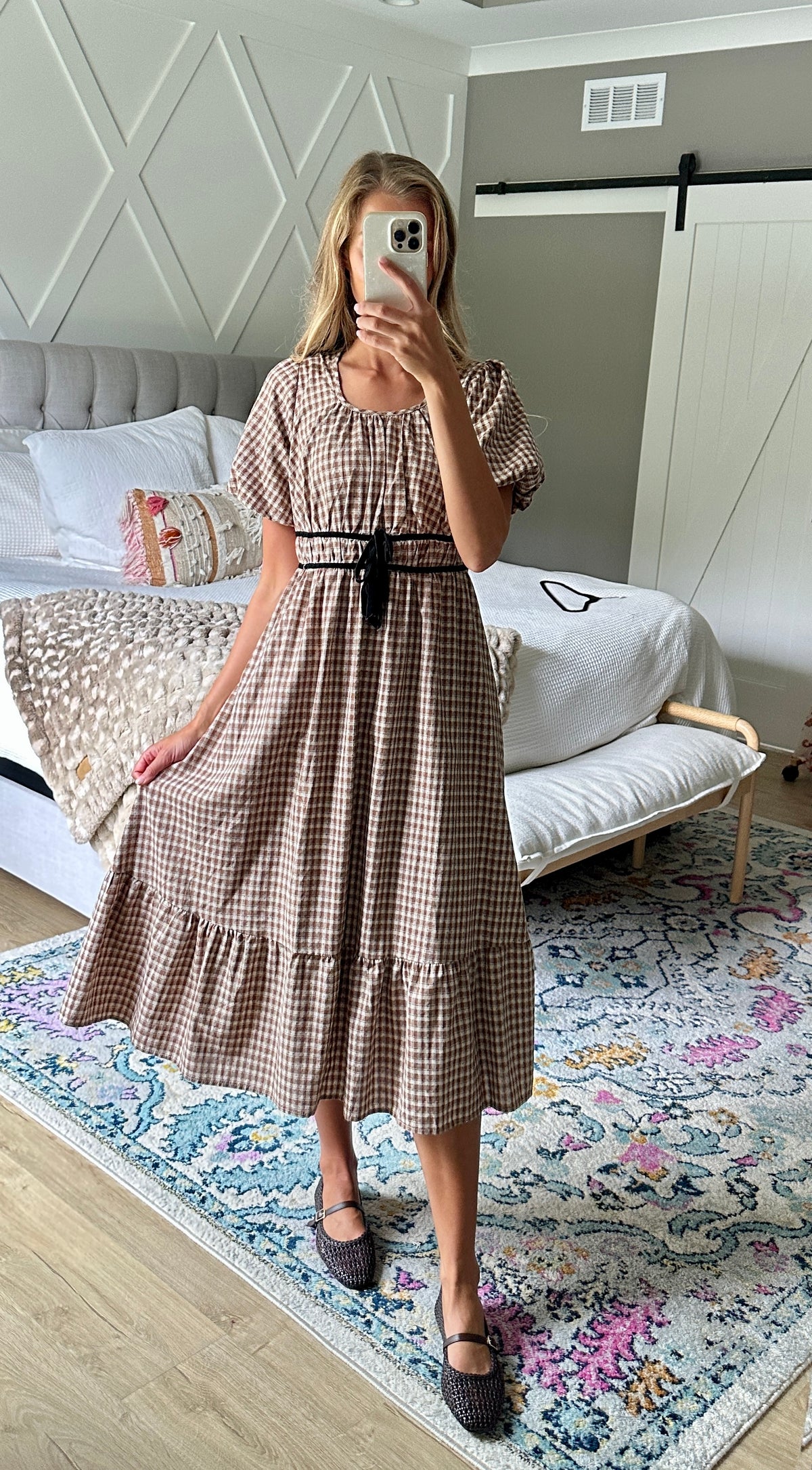 The Iris Gingham Babydoll Dress