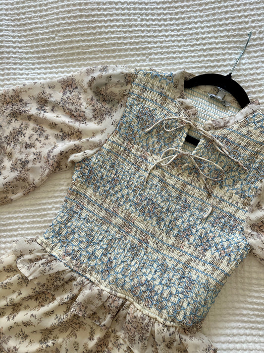 The Rory Smocked Fall Floral Dress