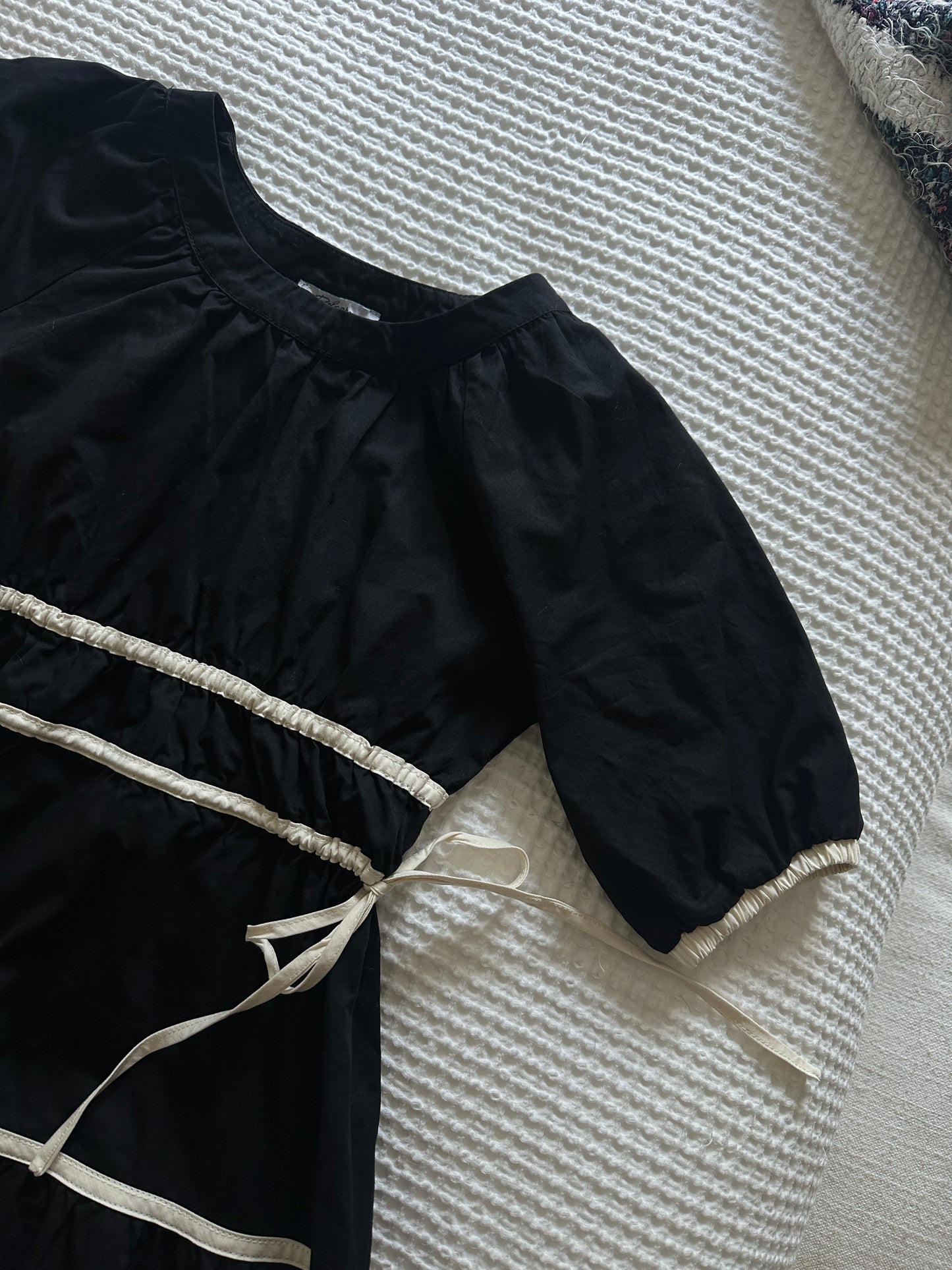 The Briar Bow Dress in Black and White