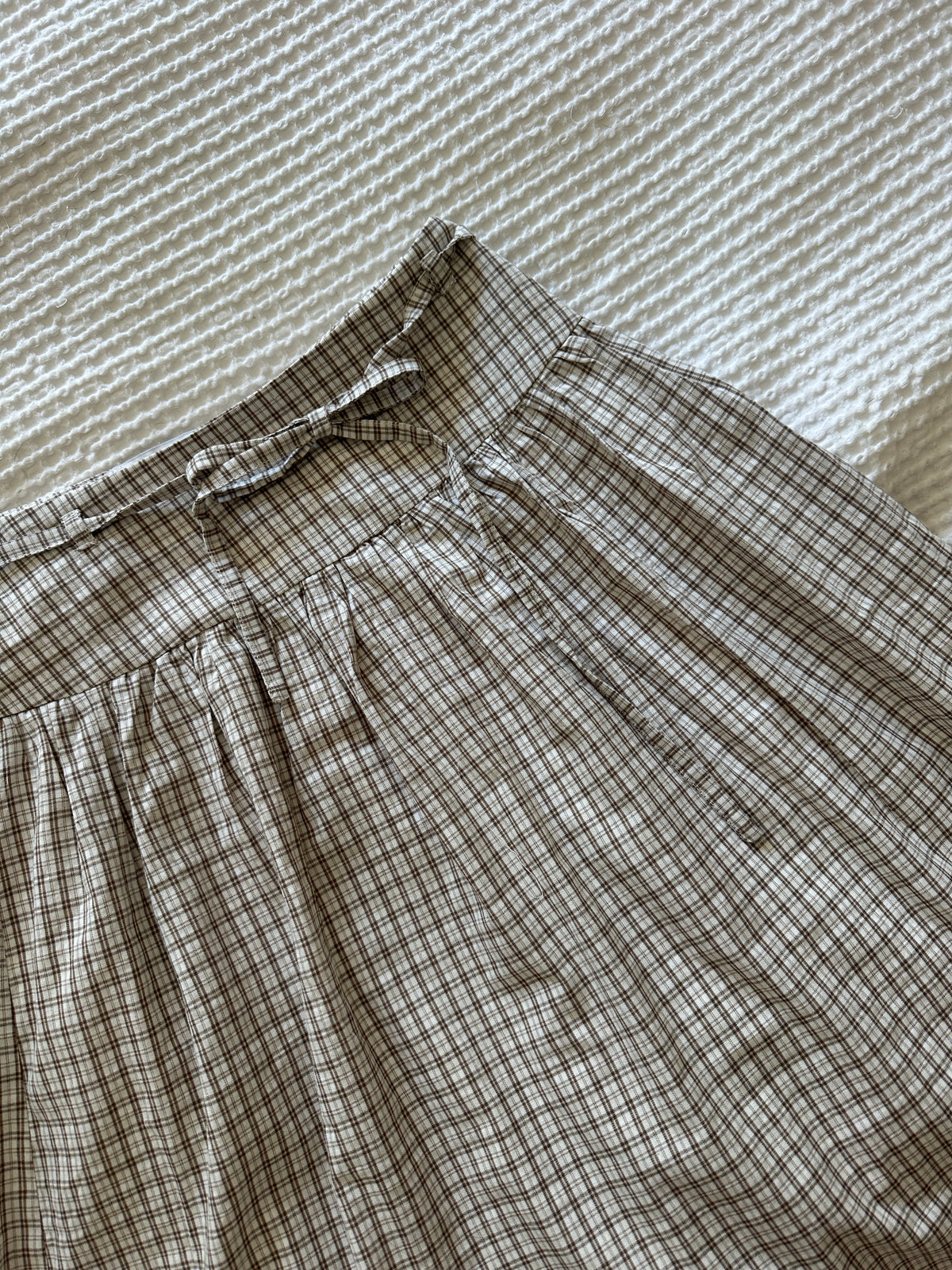 The Clara Skirt in Brown Plaid