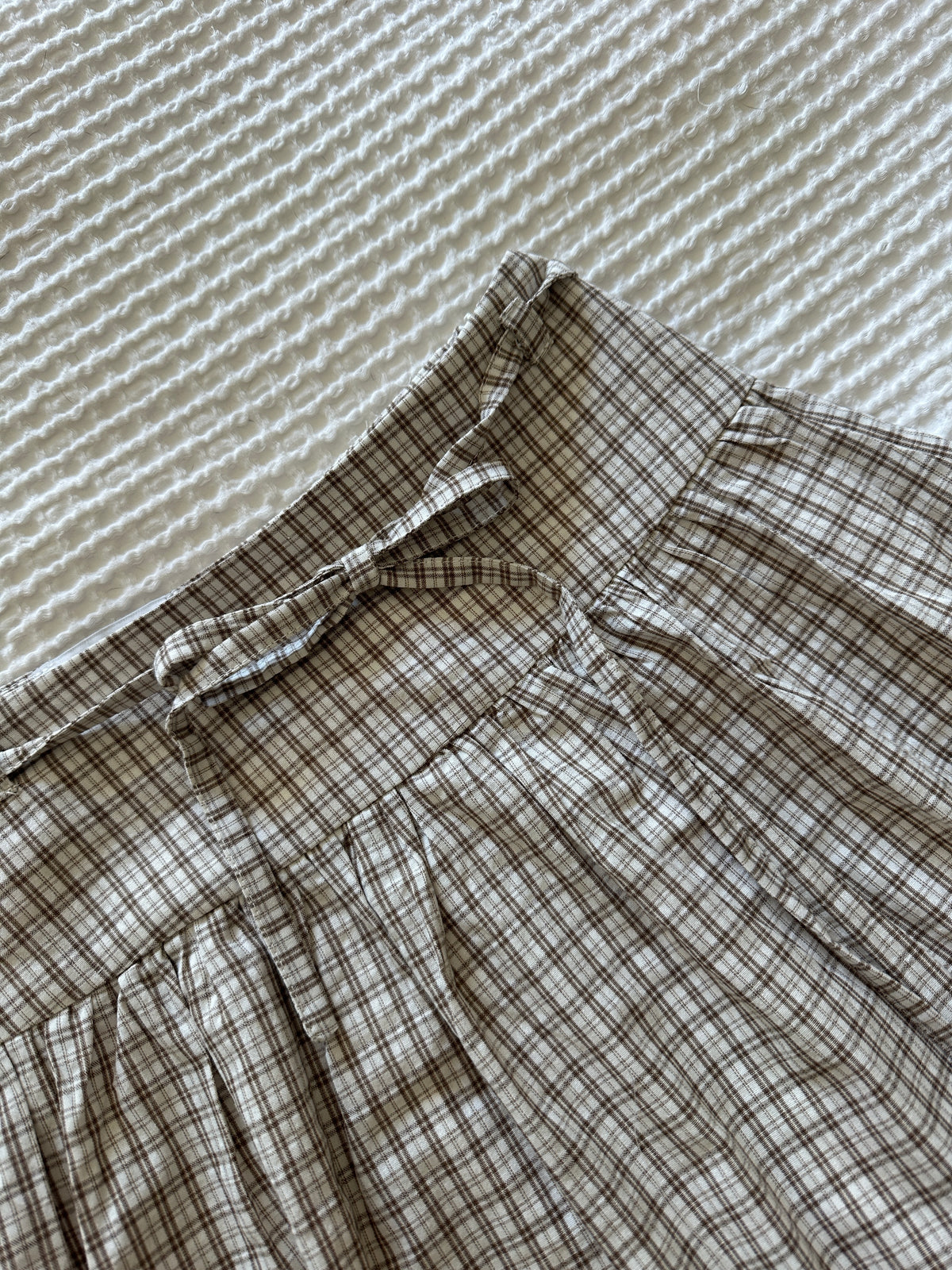 The Clara Skirt in Brown Plaid