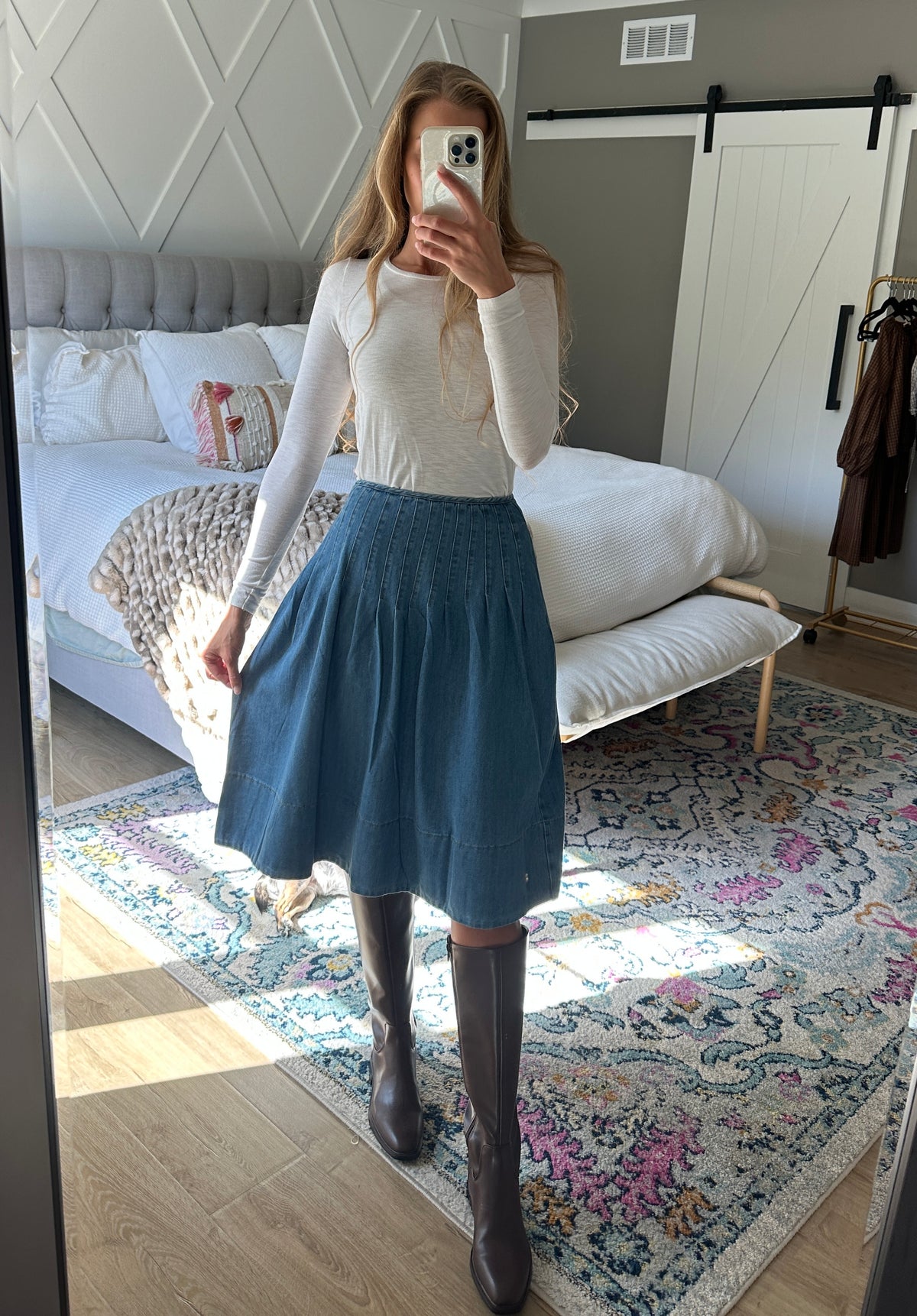 The Reese Denim Skirt