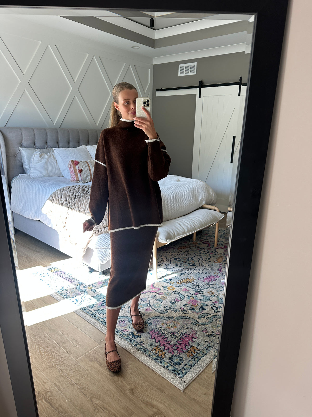 The Sloane Knit Set in Chocolate