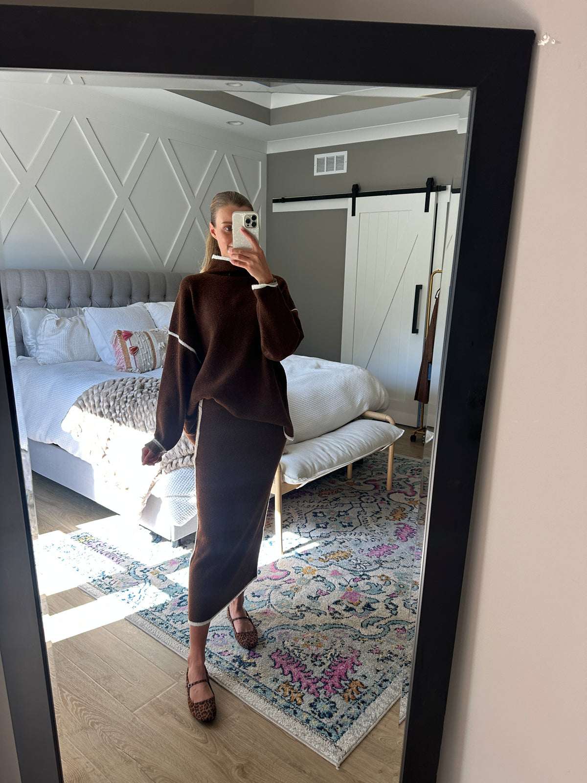 The Sloane Knit Set in Chocolate