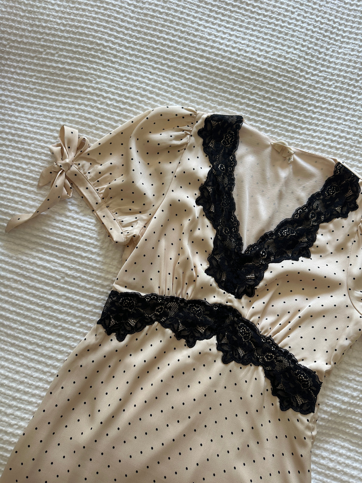 The Sofia Satin Polkadot Dress