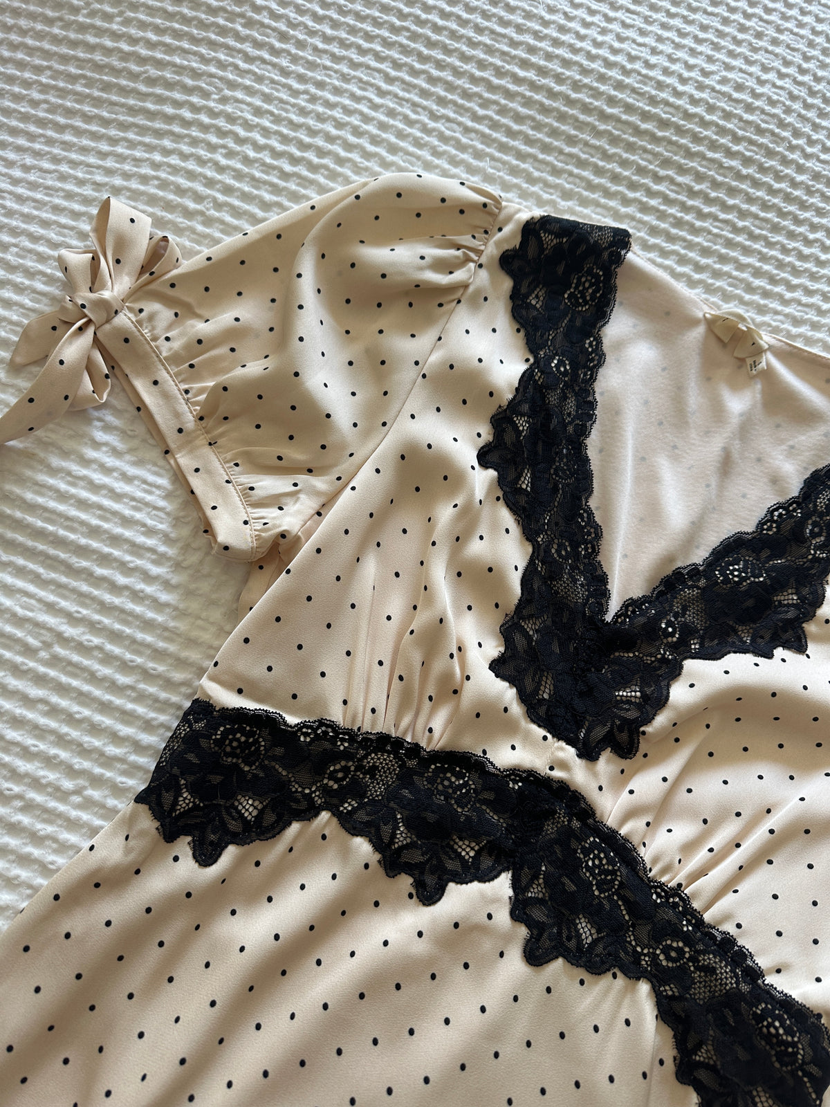 The Sofia Satin Polkadot Dress