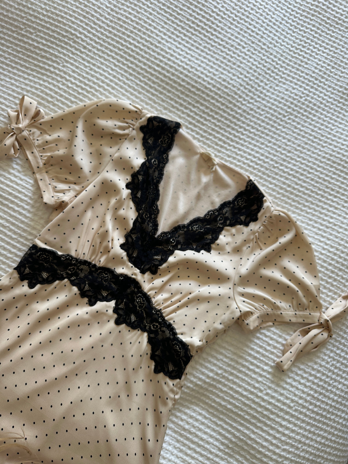 The Sofia Satin Polkadot Dress