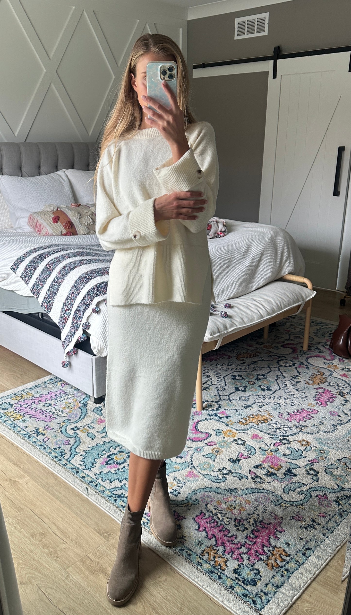 The Taylor Sweater Set in Buttercream