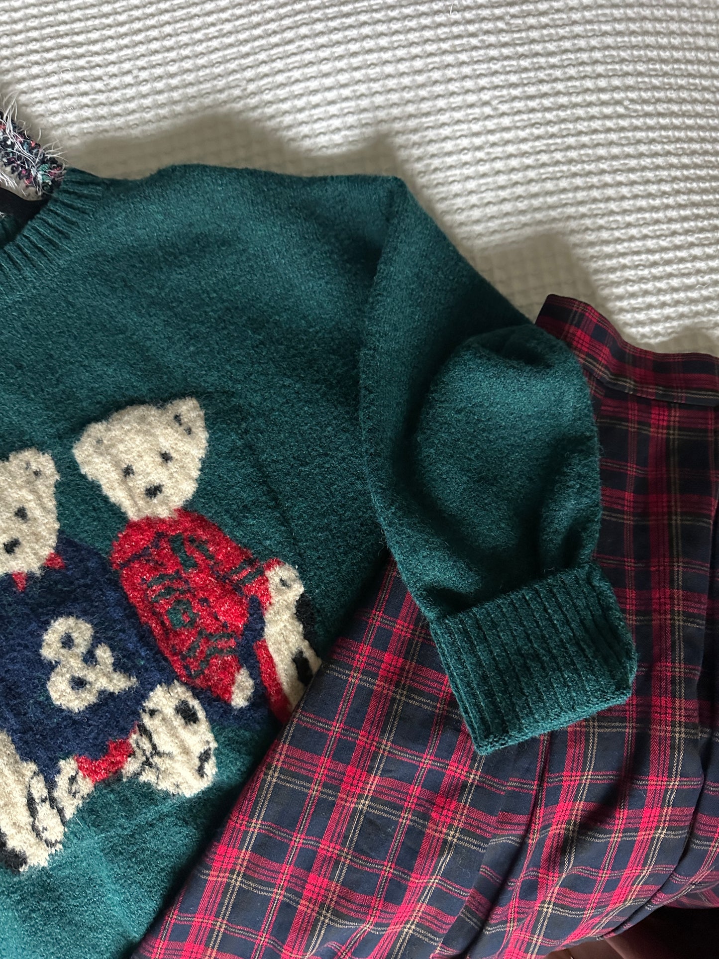 The Perfect Bear Knit Sweater in Hunter Green