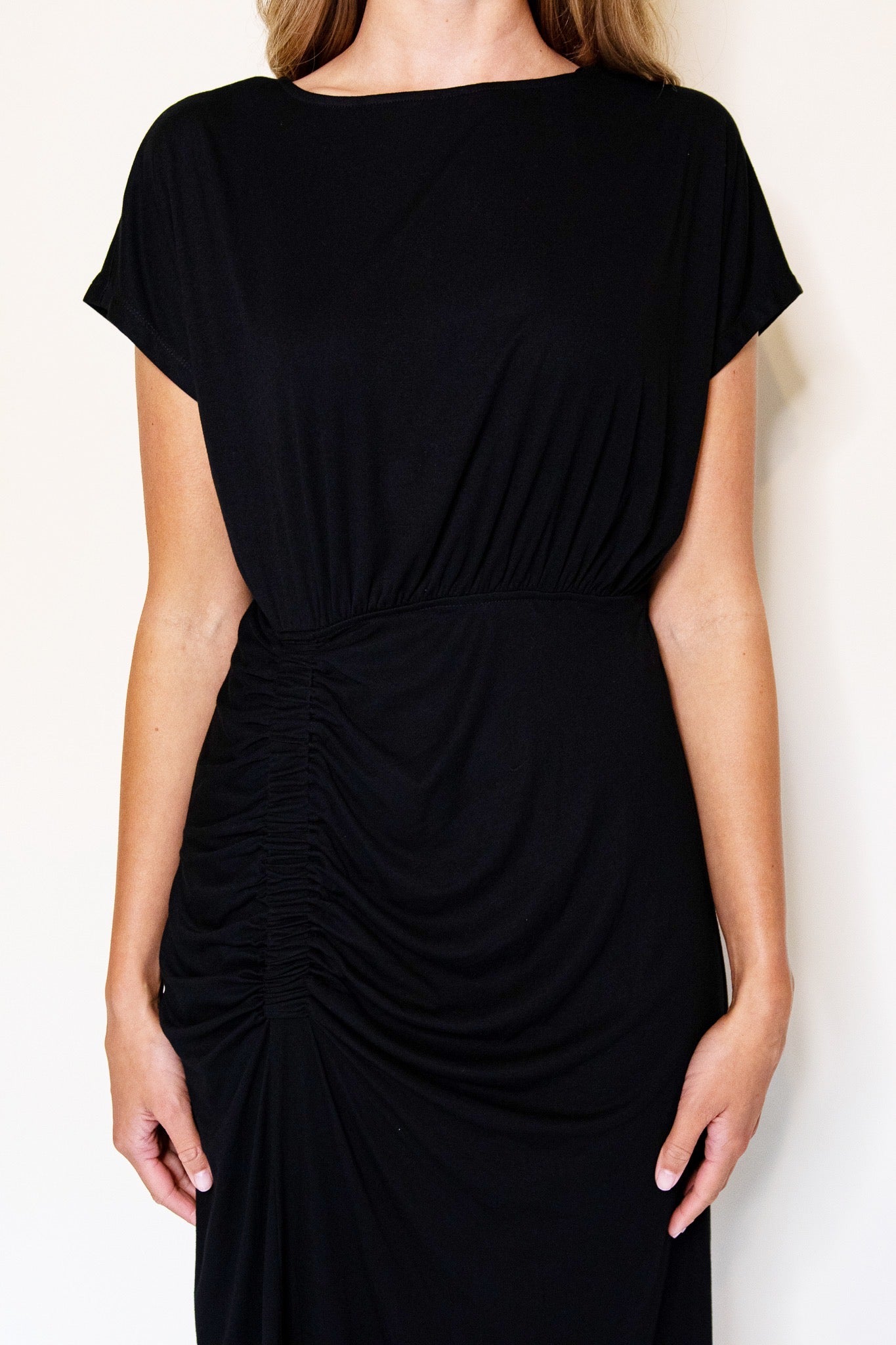 RESTOCKED - The Rae T-Shirt Dress in Black