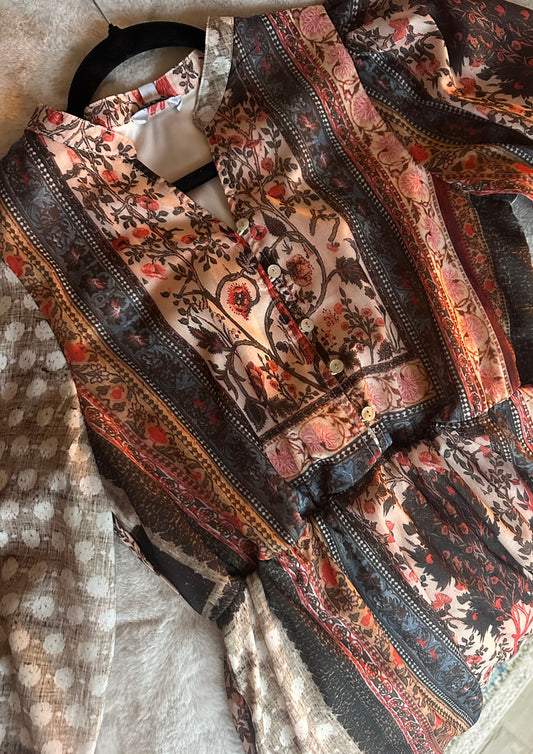 The Jade Patterned Midi Dress