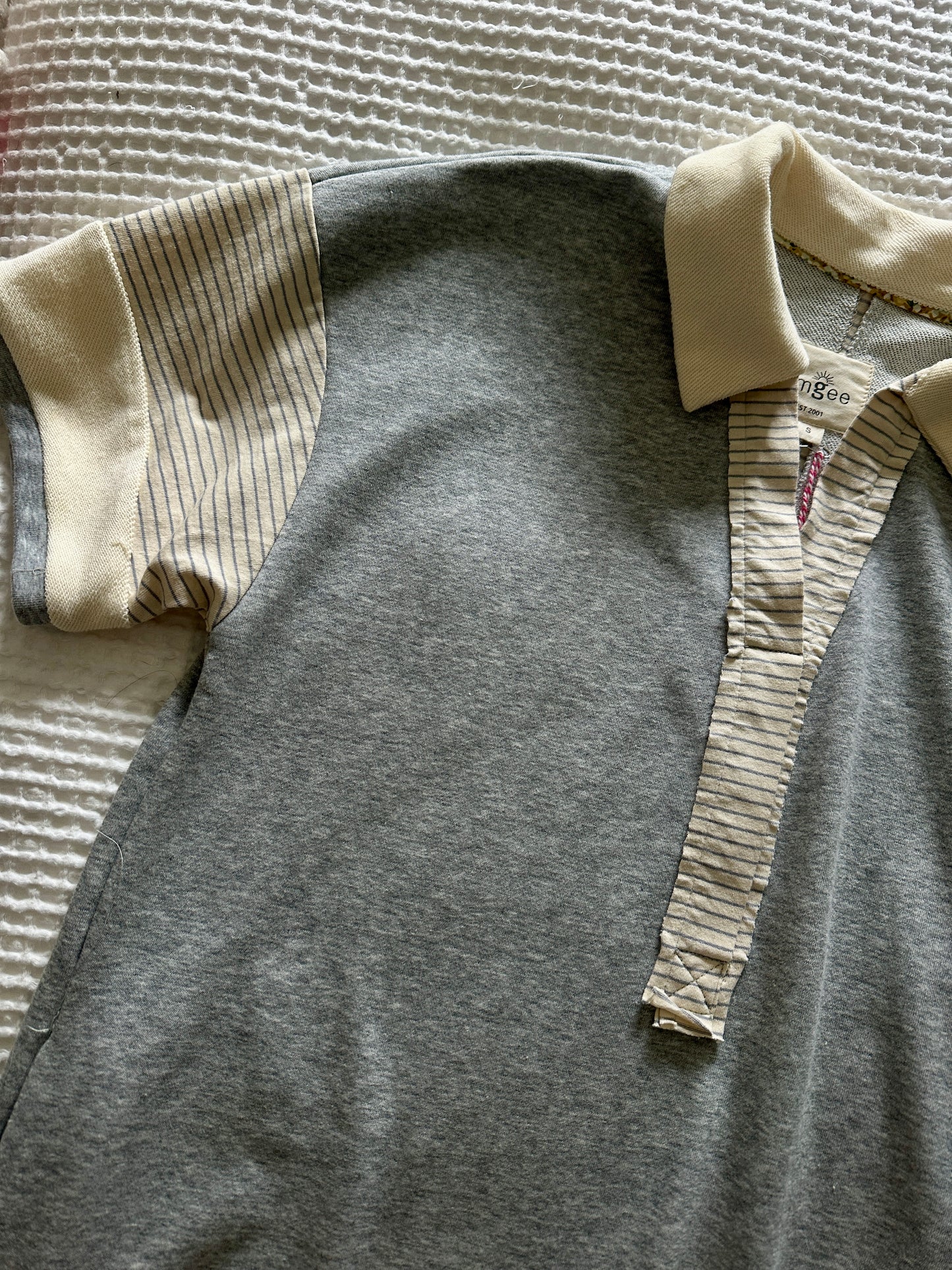 The Cora French Terry Midi Dress in Heather Grey