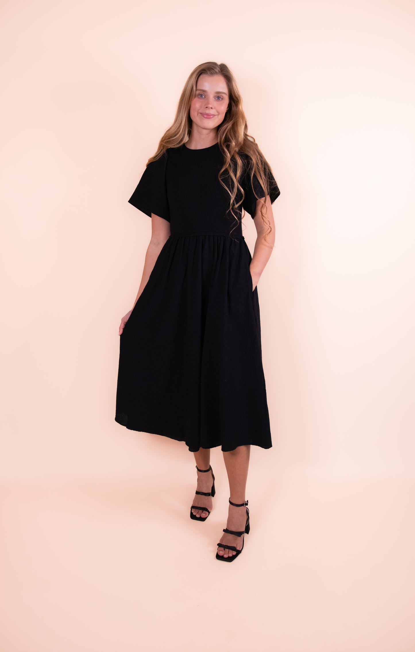 The Lucy Textured Midi Dress