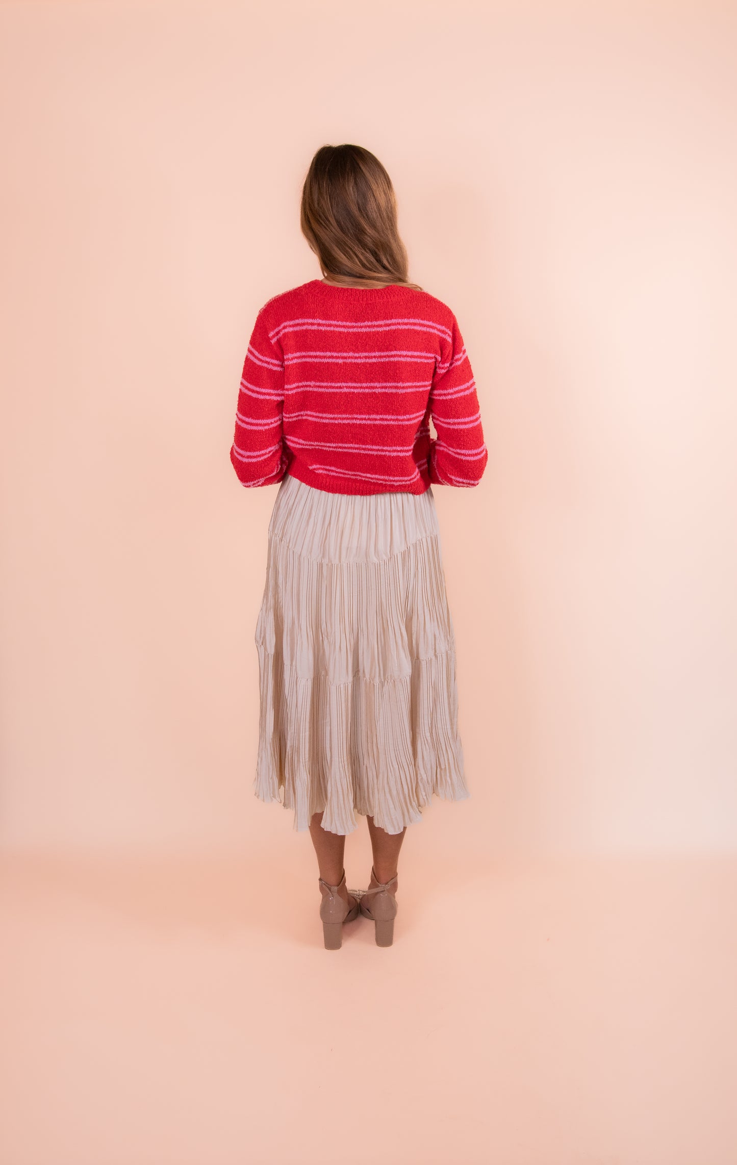 The Ellie Brushed Knit Striped Cardigan