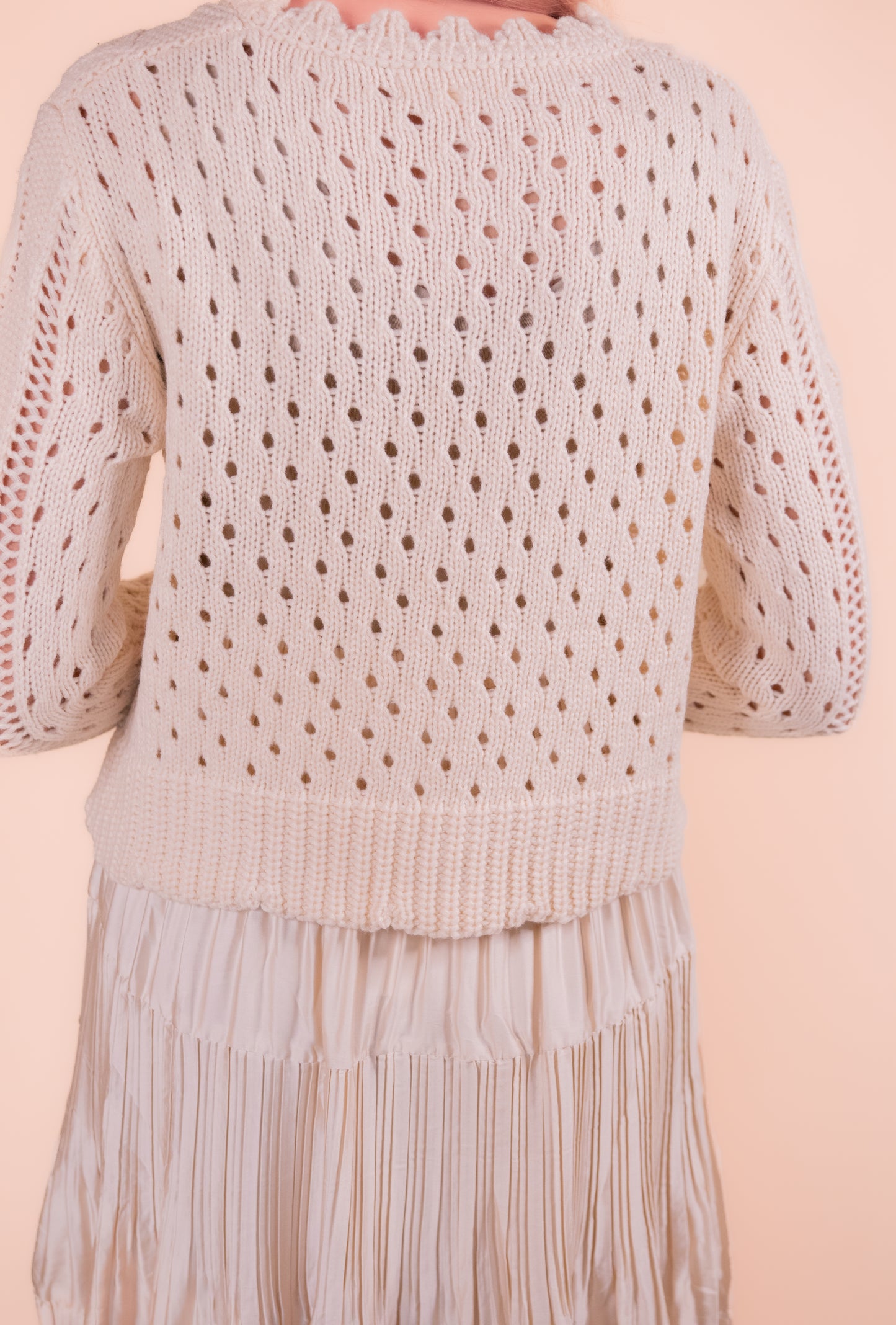 The Lauren Crochet Bow Cardigan