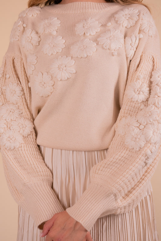 The Kendra Embroidered Floral Sweater