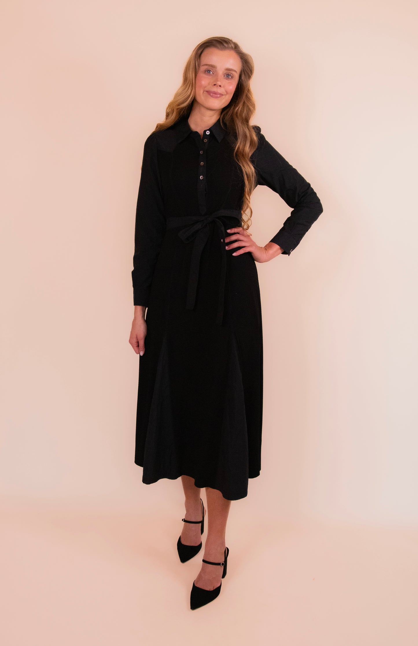 The Cosette Collar Dress in Black