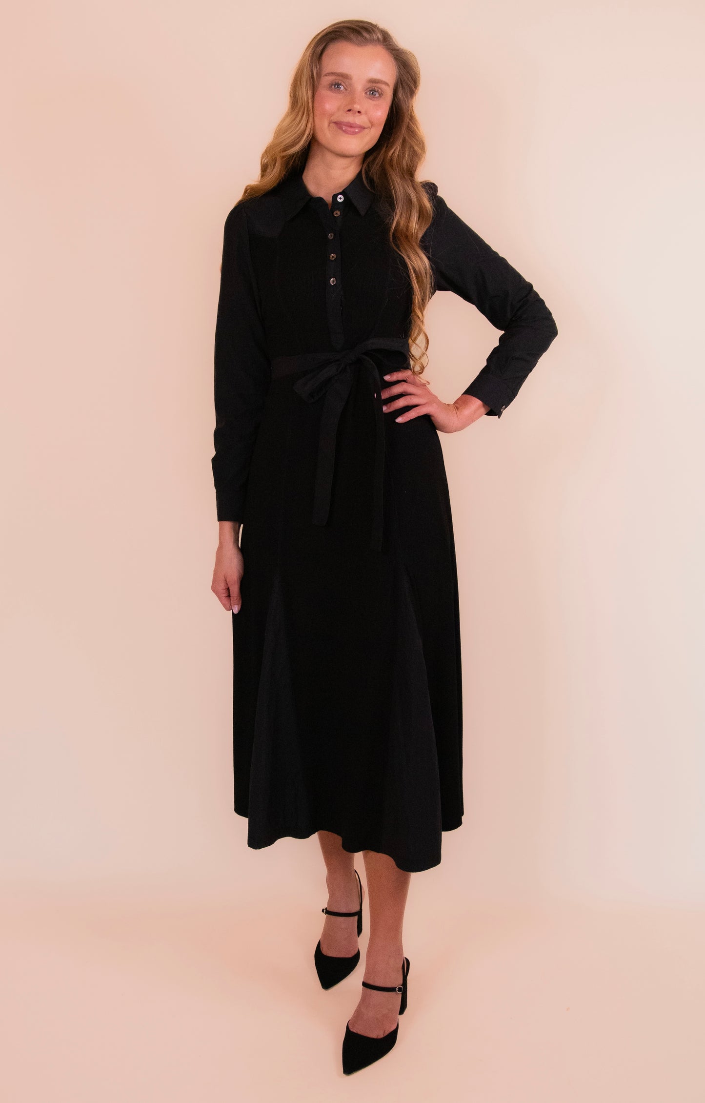 The Cosette Collar Dress in Black