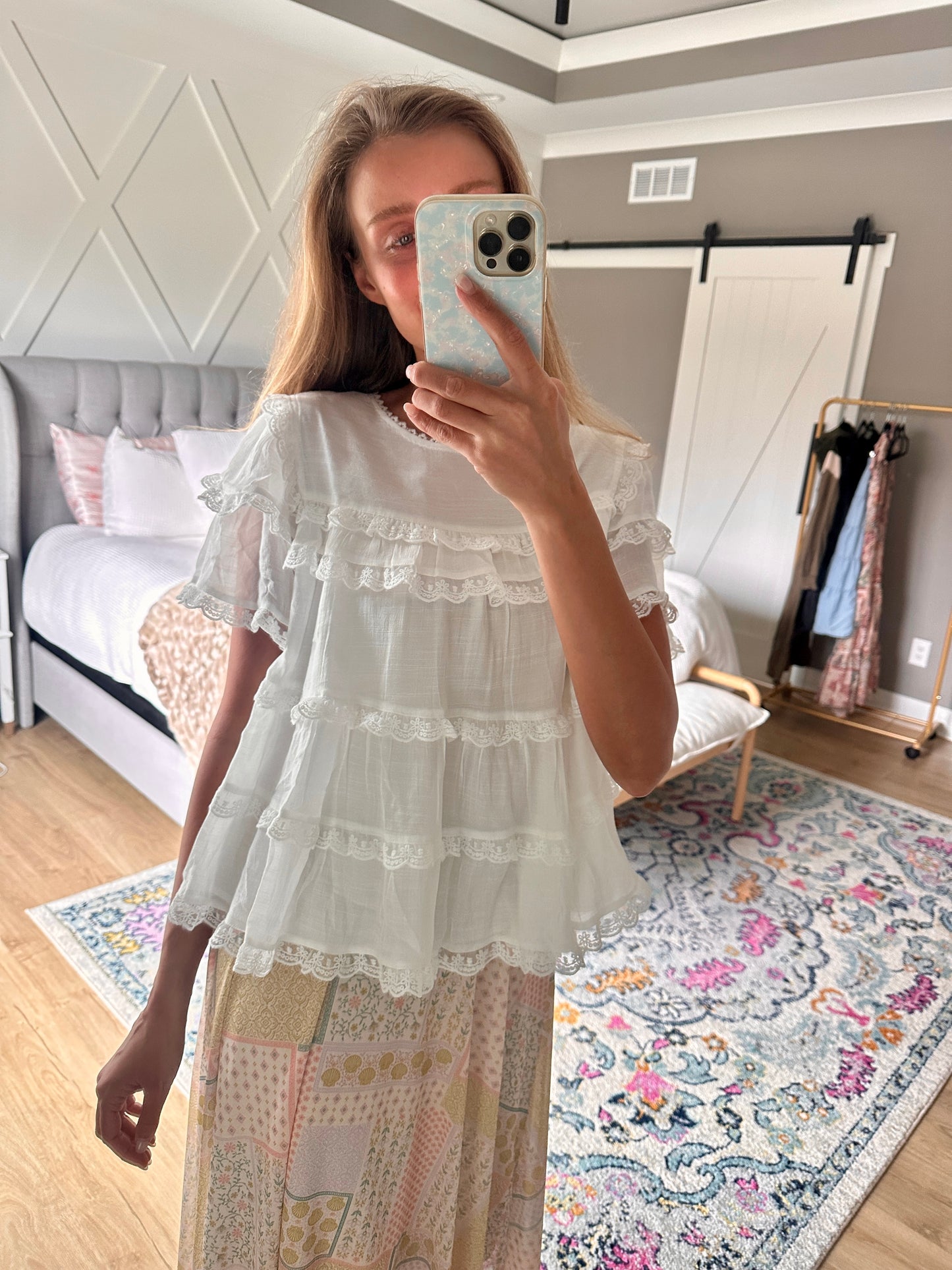 The Roe Lace Babydoll Top