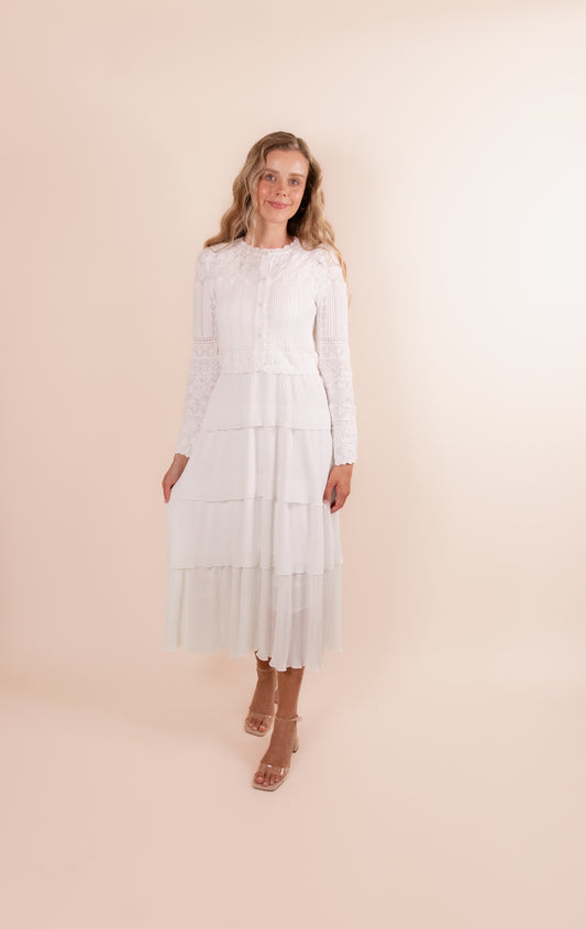 The Prim Ruffled Tank Dress